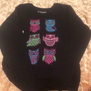 Black owl sweatshirt
